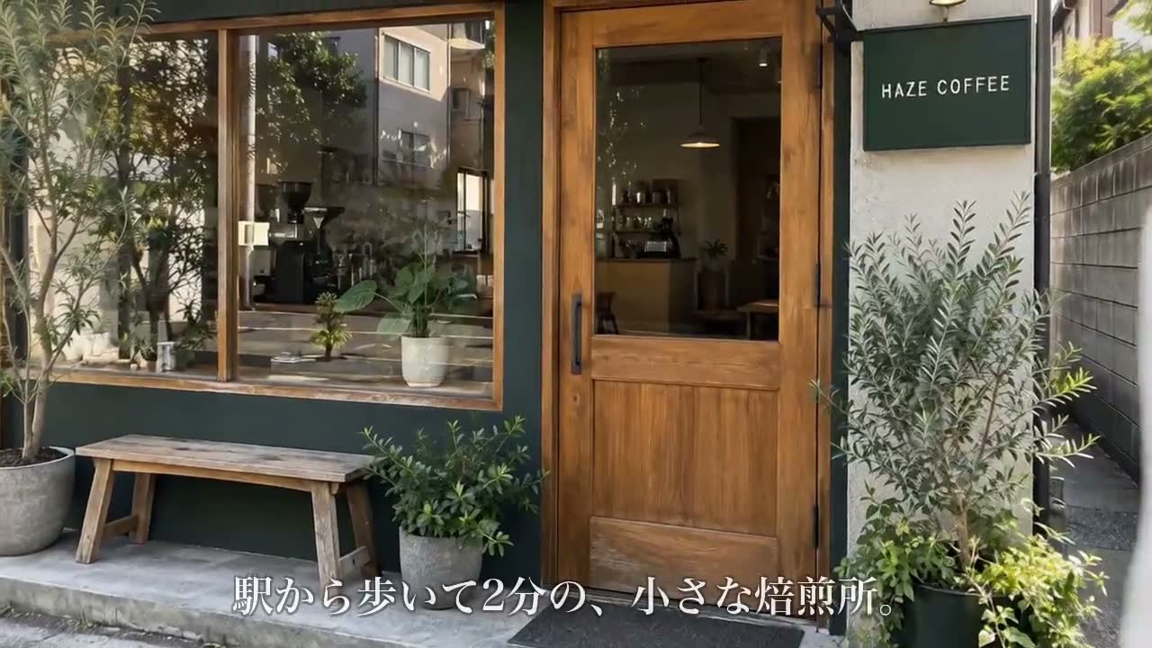 HAZE COFFEEの紹介動画の一場面